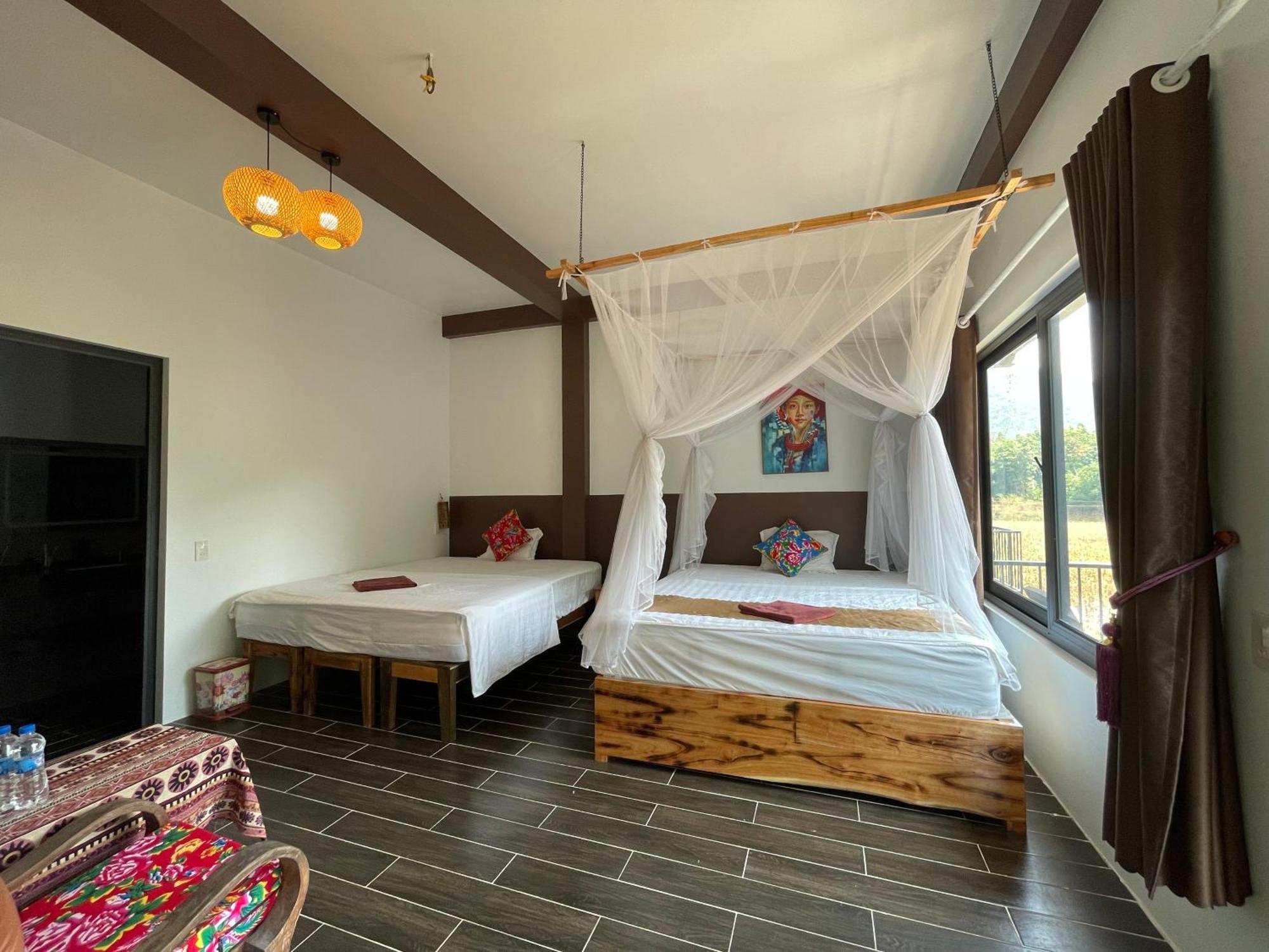 Vu Linh Palm House Homestay - Bungalow Yen Bai Exteriör bild