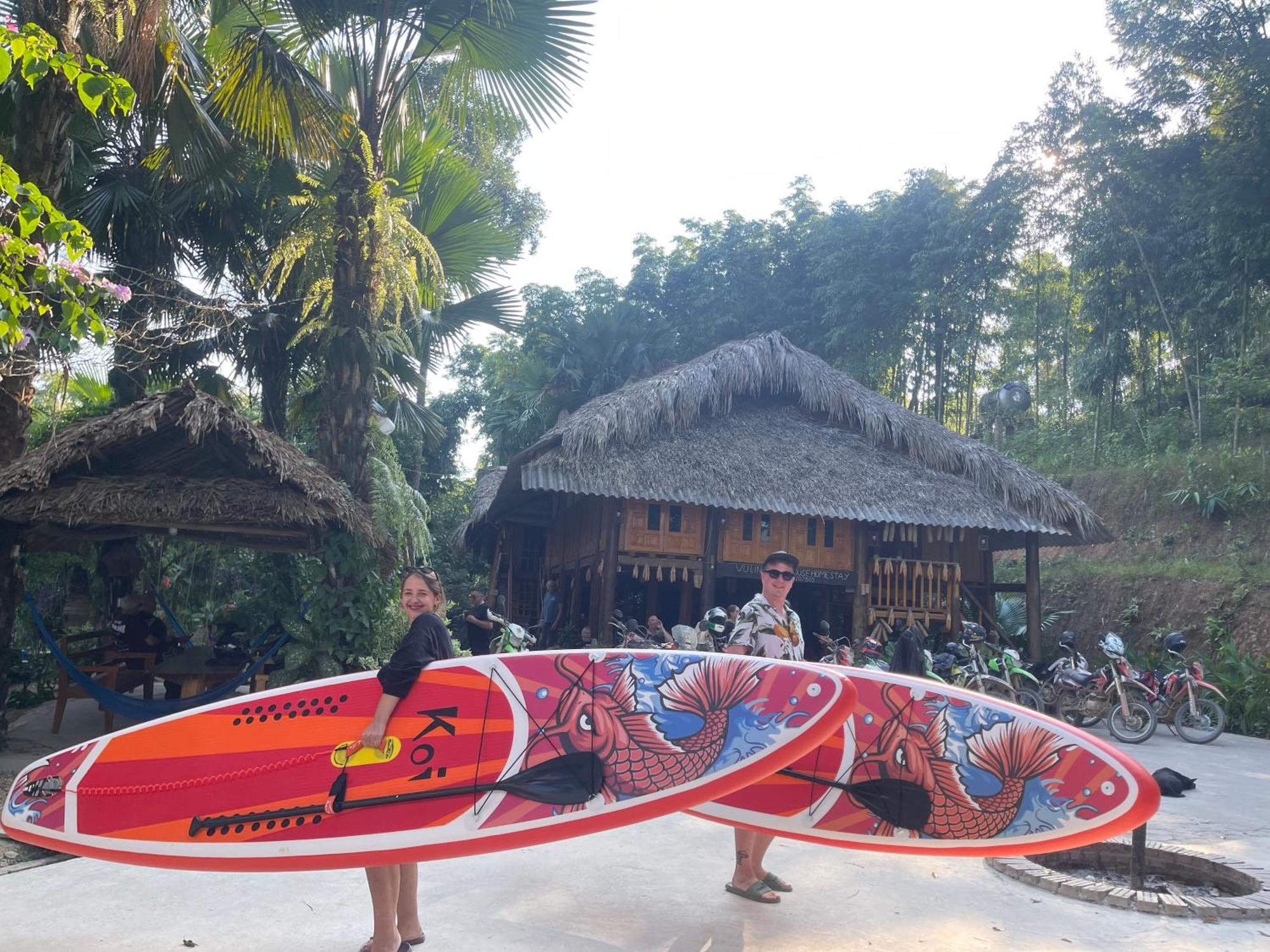 Vu Linh Palm House Homestay - Bungalow Yen Bai Exteriör bild