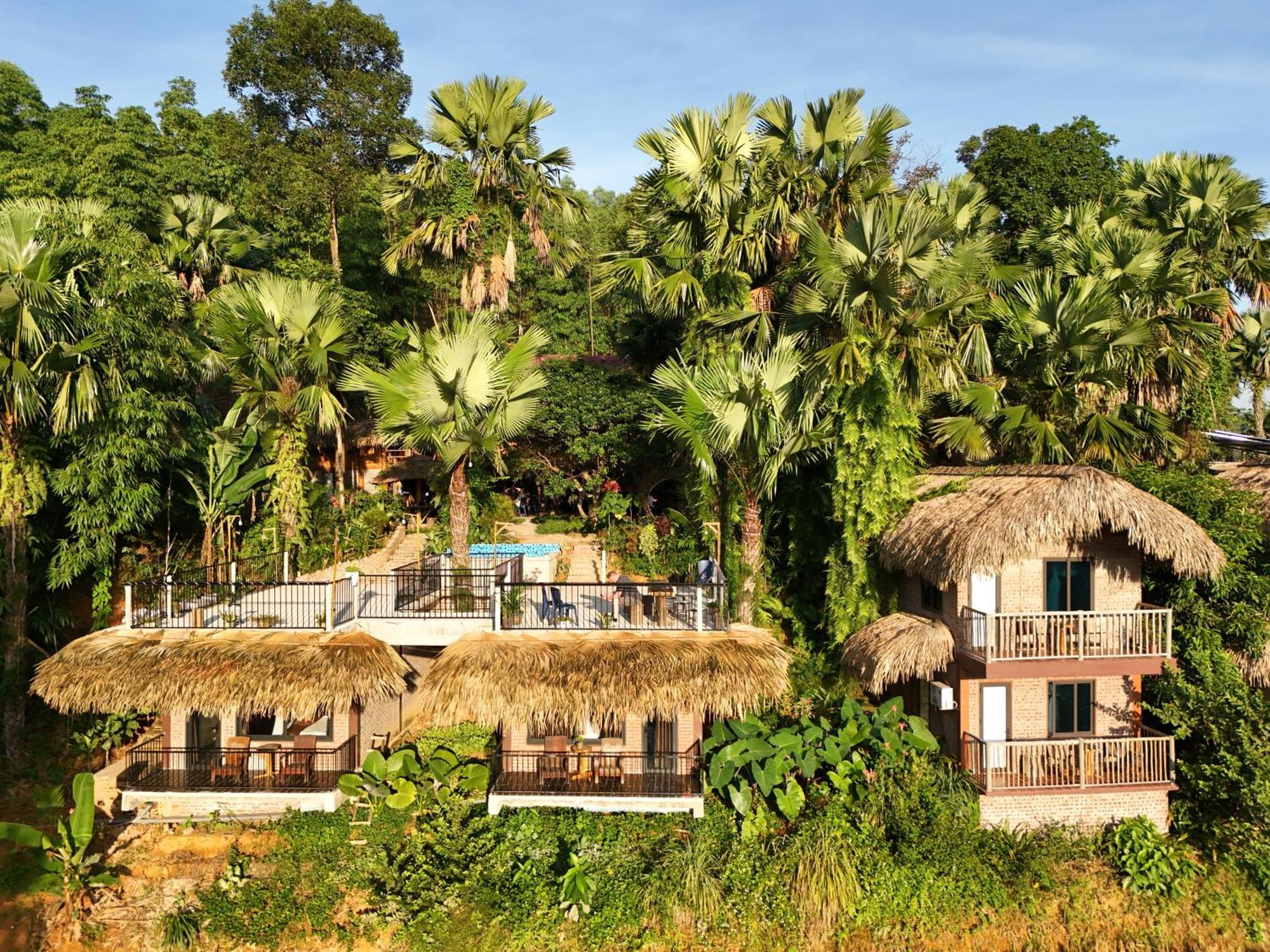 Vu Linh Palm House Homestay - Bungalow Yen Bai Exteriör bild