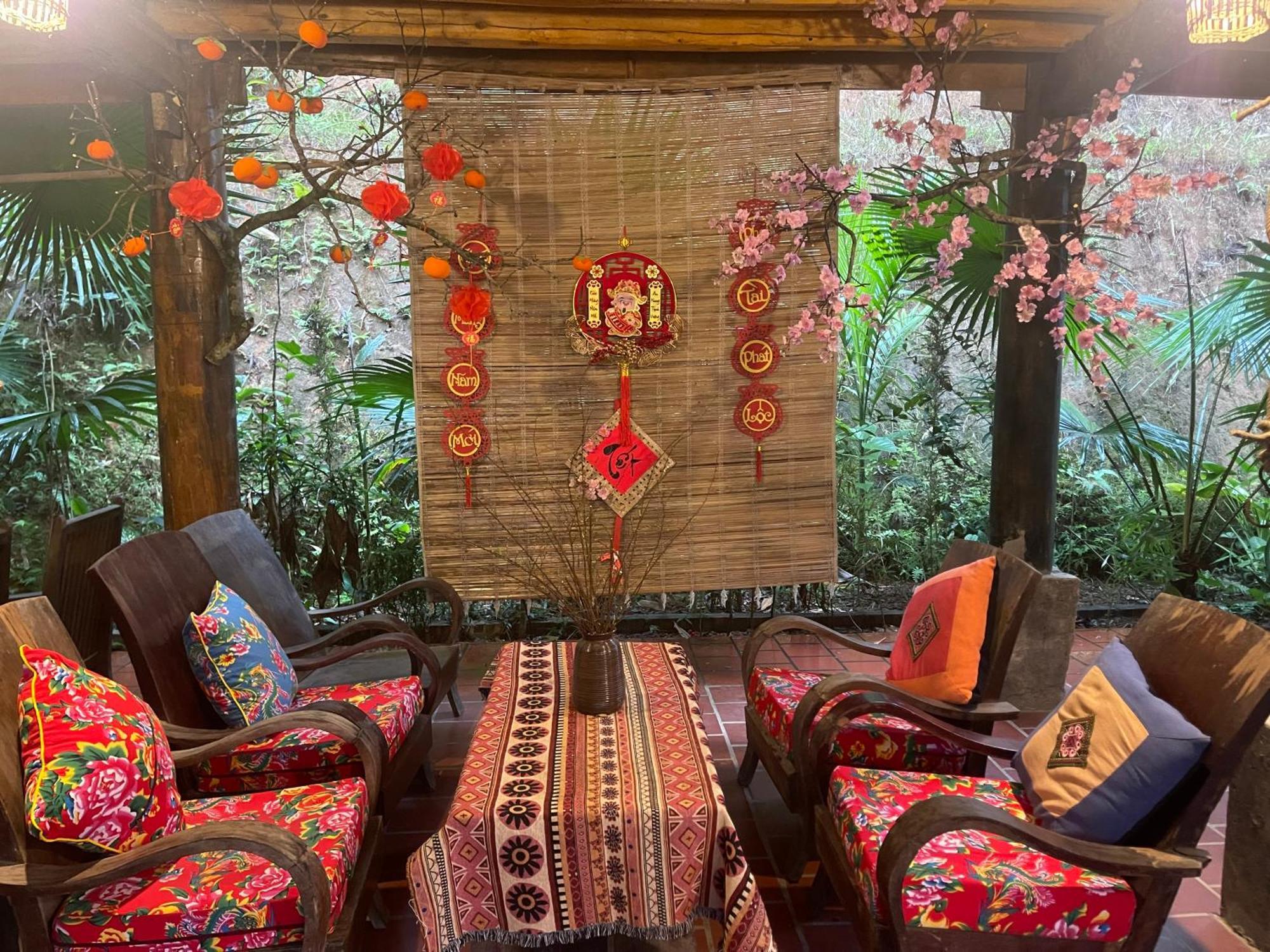 Vu Linh Palm House Homestay - Bungalow Yen Bai Exteriör bild